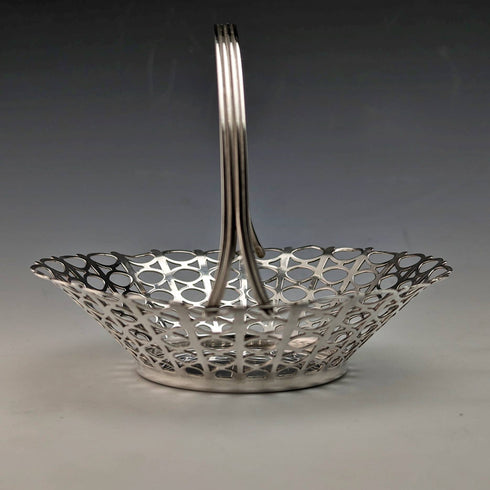 1960 British Antique Sterling Silver Mini Basket 54g Aidie Brothers